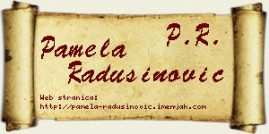 Pamela Radusinović vizit kartica